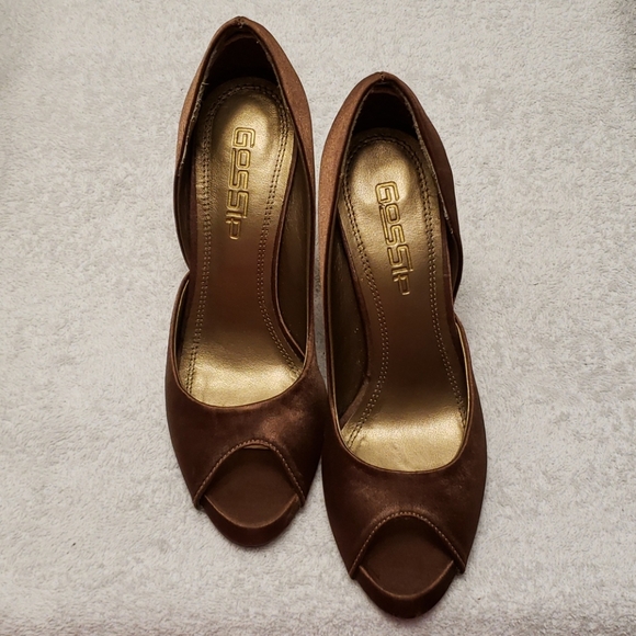 Gossip bronze colour satin peeptoe, 5 - Picture 3 of 10